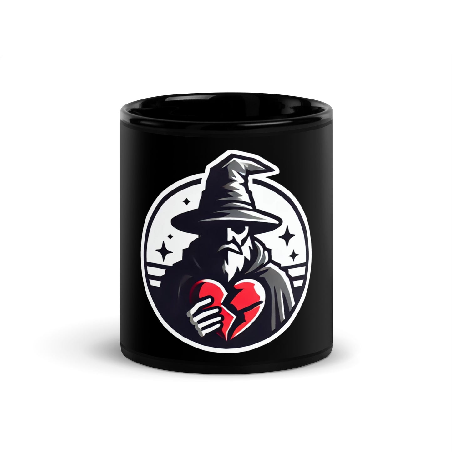 Heartless Wizard Black Glossy Mug