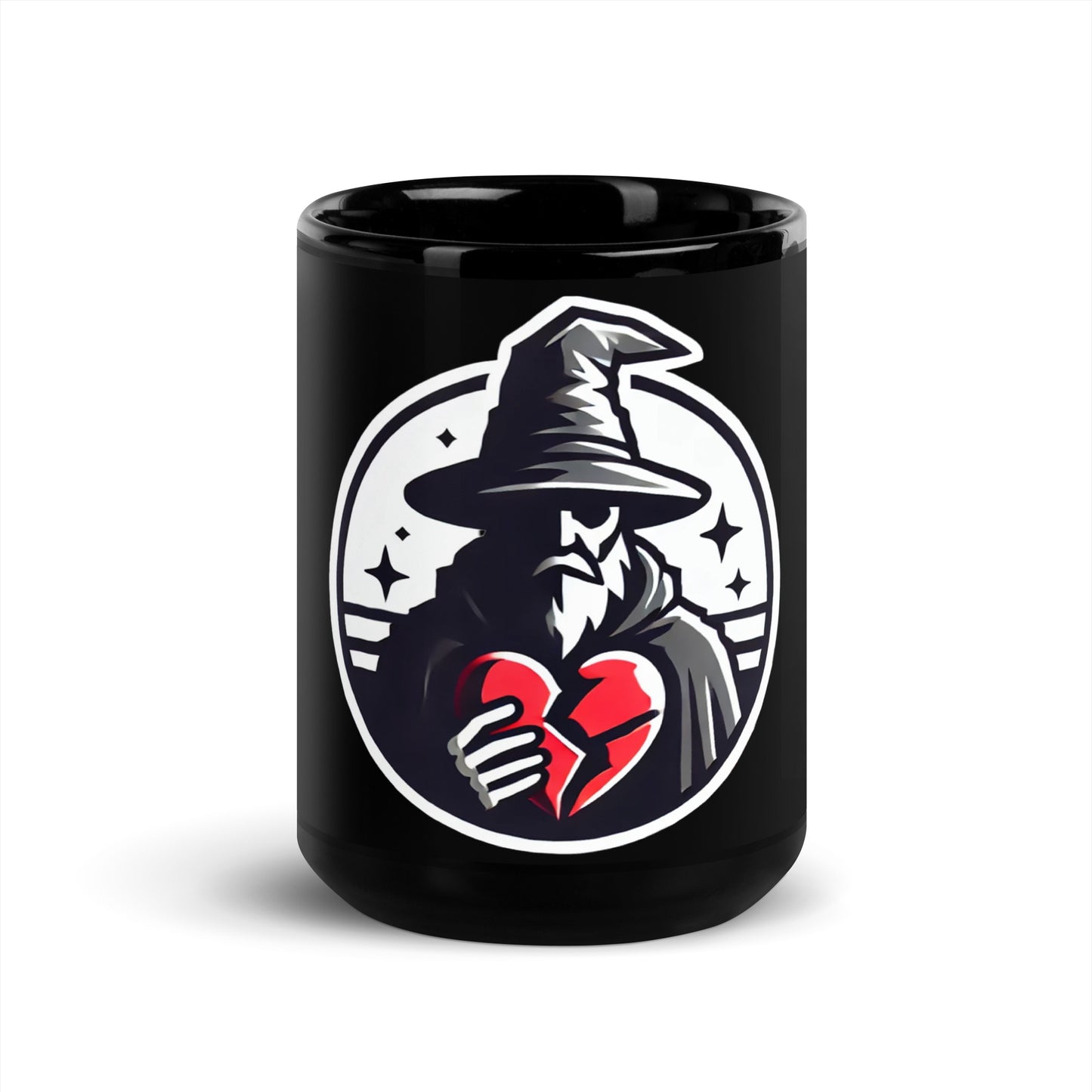 Heartless Wizard Black Glossy Mug